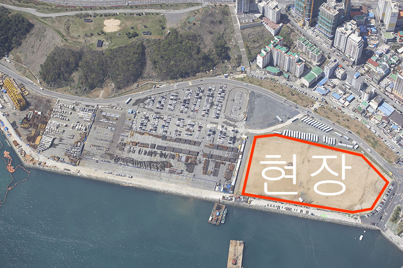 거래처에서 제공해주신 매립지 드론 사진